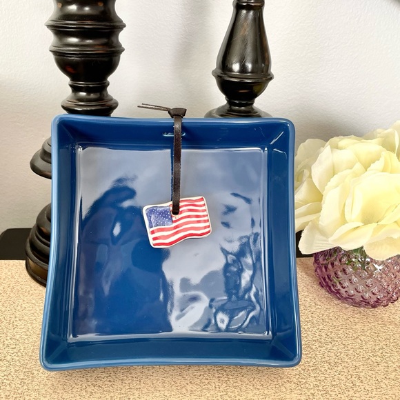 NWT Rae Dunn LET FREEDOM RING 🇺🇸Ceramic Napkin Holder - Picture 5 of 9